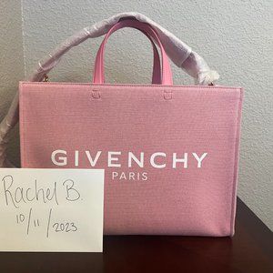 Givenchy Mini G-Tote Shopping Bag in Canvas (Pink)
